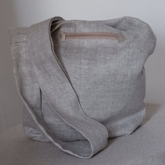 Crossbody Bag (black, brown, natural linen)