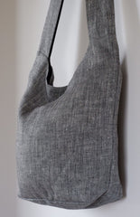 Crossbody Bag (black, brown, natural linen)