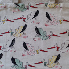 Shoulder shopping bag with different prints