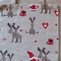 Shoulder shopping bag with different prints