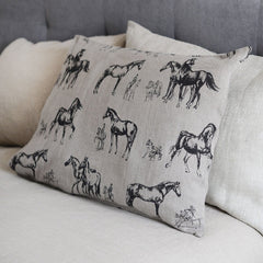 Soft Linen Pillowcases Horses - Linen Room Latvia