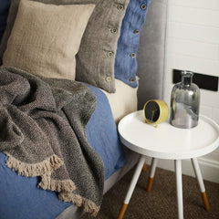 Linen Throw Moonlight - Linen Room Latvia