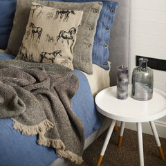 Linen Throw Moonlight - Linen Room Latvia