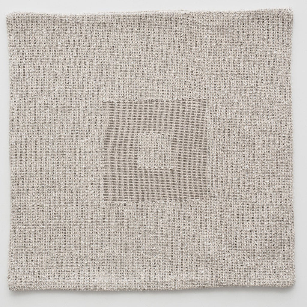 Hand-woven Cushion Cover Boucle with square - Linen Room Latvia