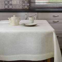 Classic linen tablecloth (white, grey, grey&white)